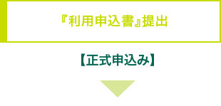 『利用申込書』提出　【正式申込み】